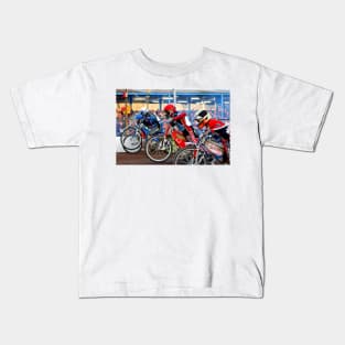 Reading Racers Speedway Motorcycle Action Kids T-Shirt